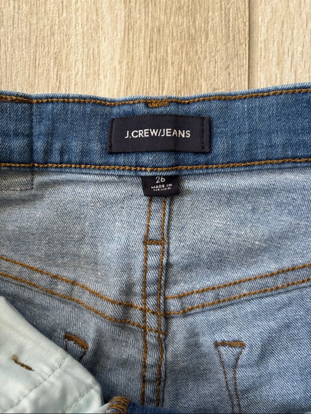 J. Crew Blue Denim Jeans With Pockets & Raw Hem Size 26 - Picture 9 of 12